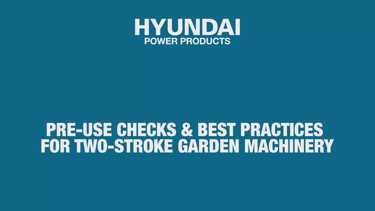 Load video: Hyundai 26cc Split Shaft Petrol Grass Trimmer 38cm Cutting Width | HYTR2600X