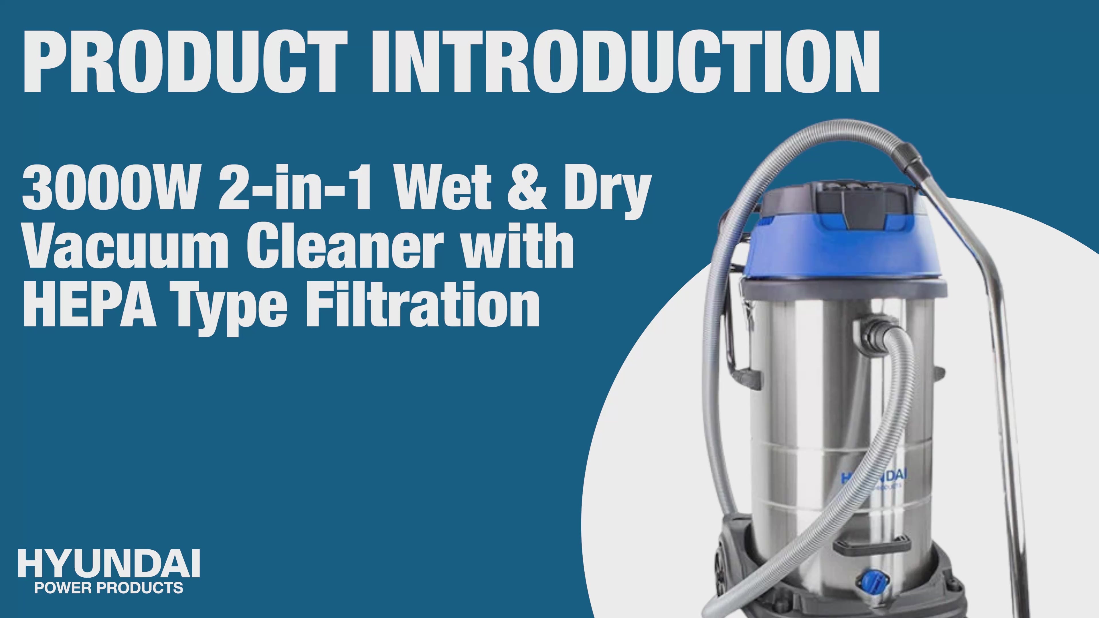 Load video: Overview of the Hyundai domestic and commercial vacuum cleaner